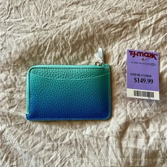 Tiffany & Co. Gradient Blue and Green Card Holder - Picture 2 of 4
